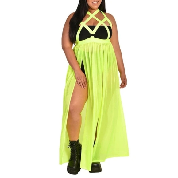 iHeartRaves Other - Eyes Wide Shut Neon Harness Dress